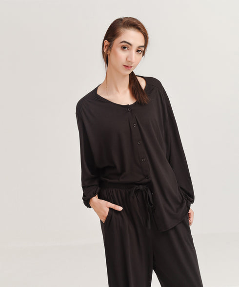 Women's Button Down Loungewear Set
